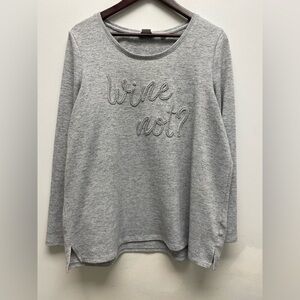 4 for $25 🍷 Reitmans “Wine Not?” Graphic Long Sleeve Tee 🍷